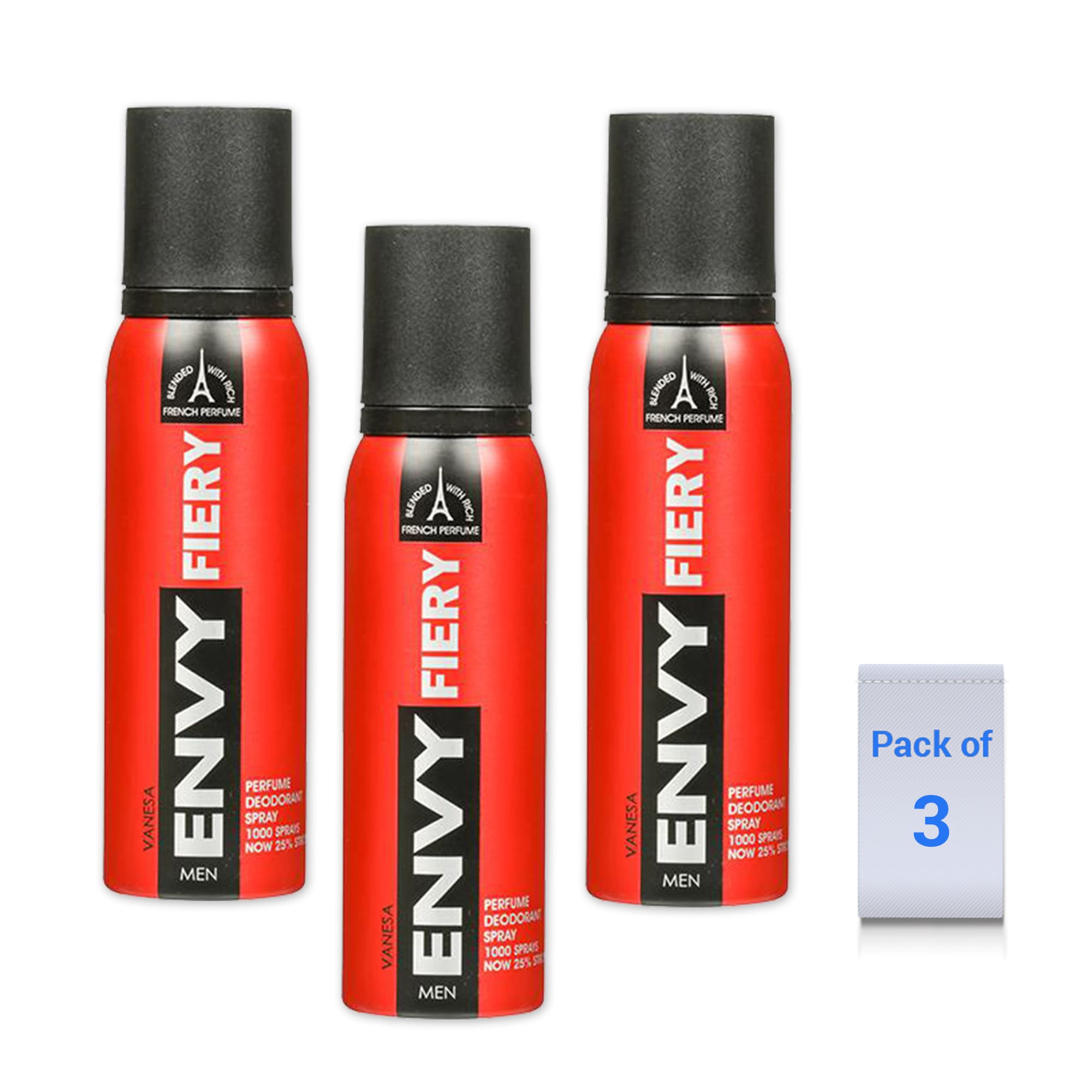 Envy Speed (Pack of 3) Deodorant Spray - For Men (360 ml)