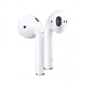 Apple Airpod with chargin case front view