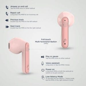 Pebble Duet Pro Bluetooth Headset (Peach Blossom)